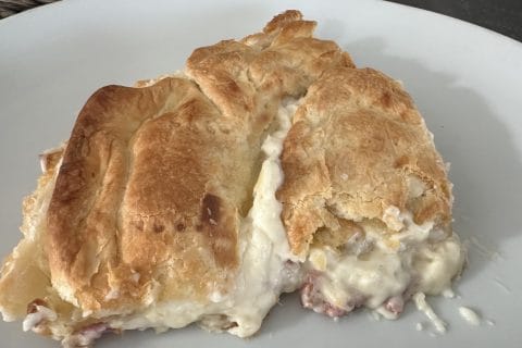 Cliquez pour zoomer ! Tourte lardons et comté Thermomix par Magwem