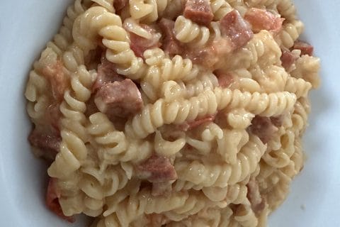 Cliquez pour zoomer ! Fusilli aux tomates et au chorizo Thermomix par Magwem