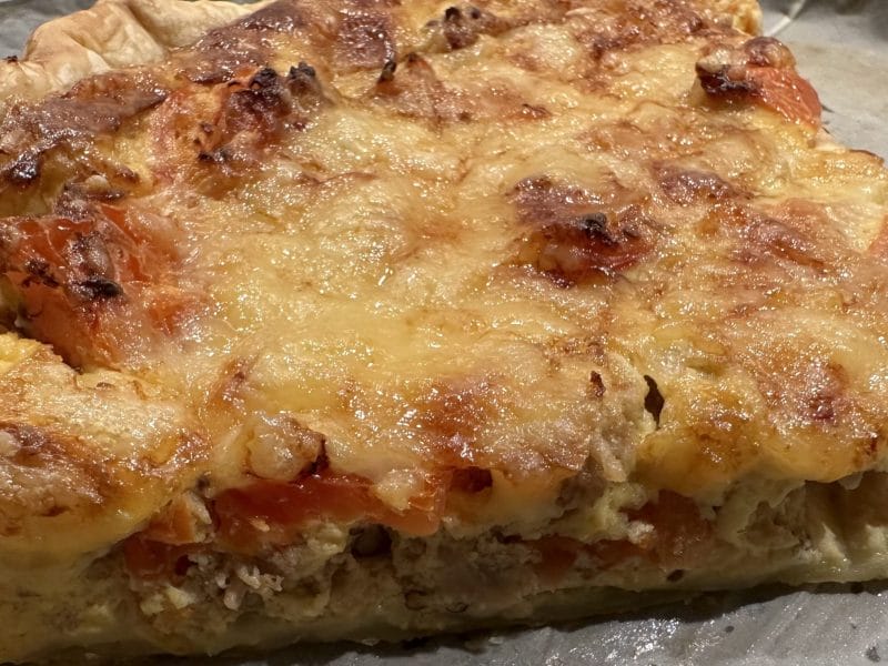 Cliquez pour zoomer ! Tarte au thon, tomate et moutarde Thermomix par Magwem