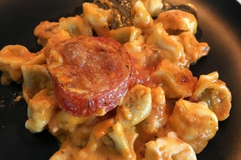 Cliquez pour zoomer ! Gratin de tortellini tomate mozzarella Thermomix par Magwem
