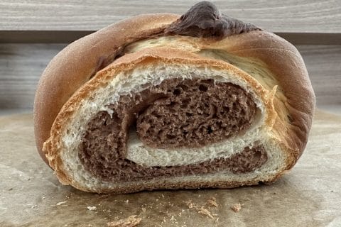 Cliquez pour zoomer ! Brioche marbrée Thermomix par Magwem