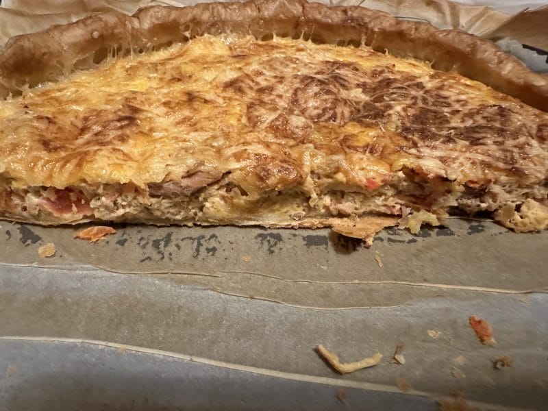 Cliquez pour zoomer ! Tarte au thon, tomate et moutarde Thermomix par Magwem