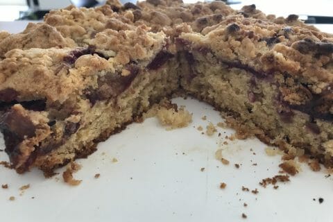 Cliquez pour zoomer ! Crumb cake aux prunes Thermomix par Magwem