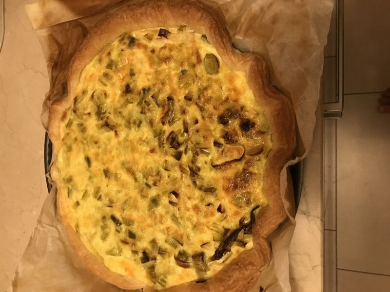 Cliquez pour zoomer ! Quiche poireaux et saumon Thermomix par Magwem