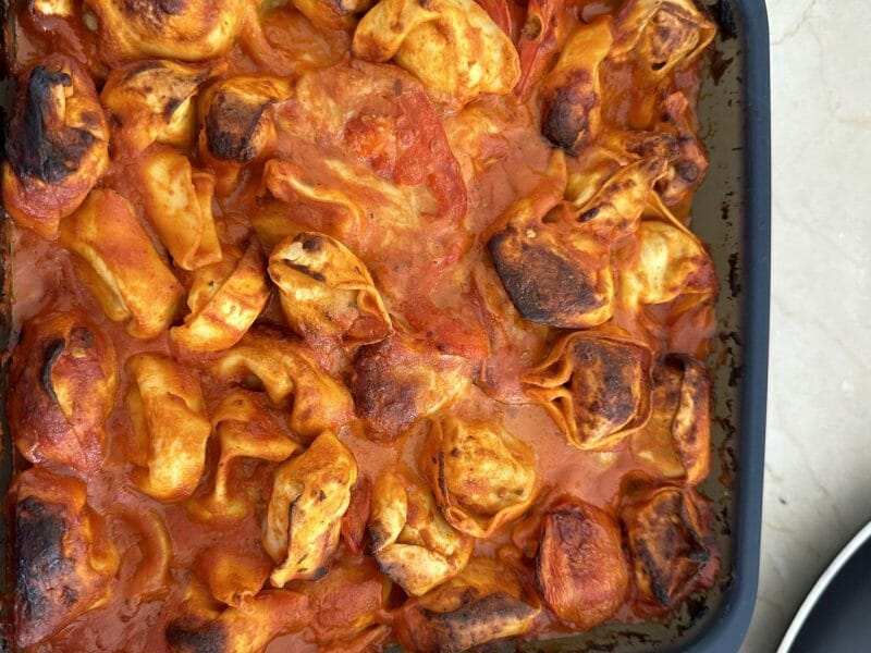 Cliquez pour zoomer ! Gratin de tortellini tomate mozzarella Thermomix par Magwem