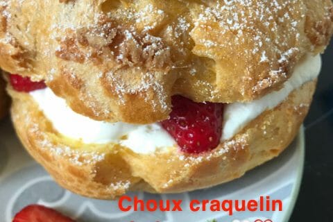 Cliquez pour zoomer ! Choux craquelin fraises chantilly Thermomix par lo_45
