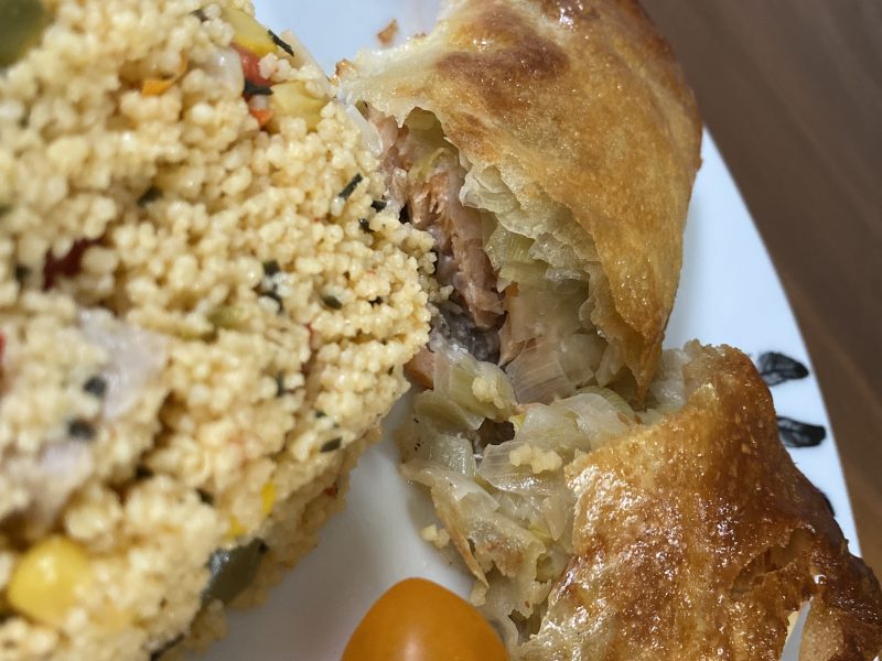 Cliquez pour zoomer ! Brick de saumon et poireaux Thermomix par laurine_40