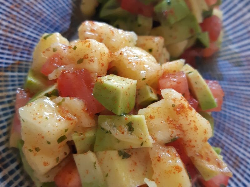 Cliquez pour zoomer ! Ceviche de crevettes, mangue, avocat Thermomix par sonia_135