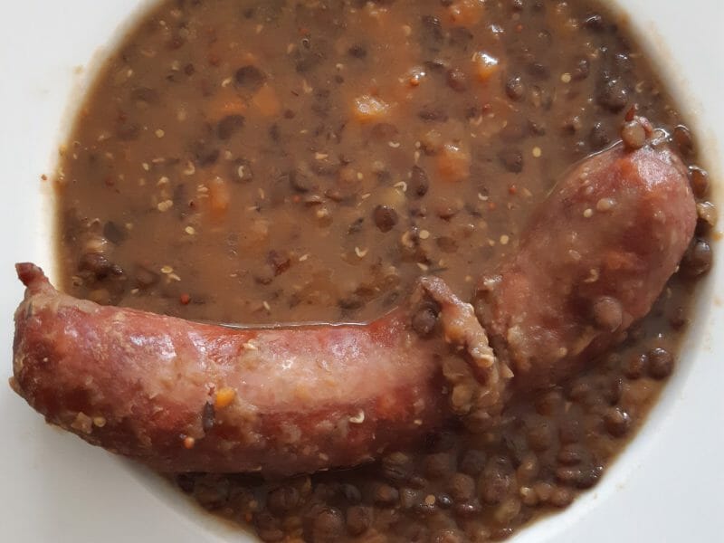 Cliquez pour zoomer ! Lentilles et ses saucisses Thermomix par sonia_135