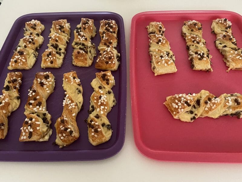 Cliquez pour zoomer ! Torsades crème pâtissière et pépites de chocolat Thermomix par Odrey.coco