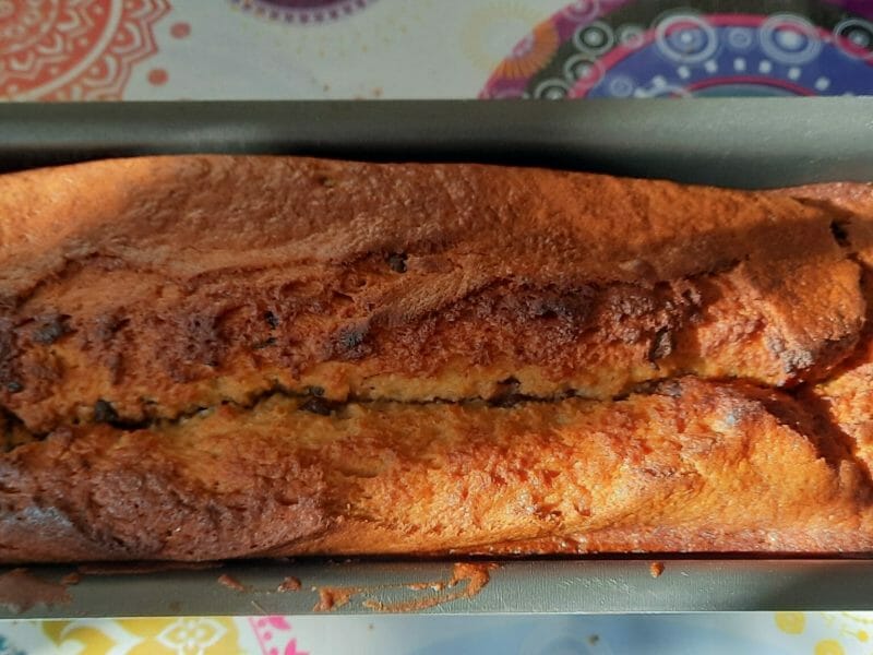 Cliquez pour zoomer ! Cake banane et pépites de chocolat Thermomix par sandra_235