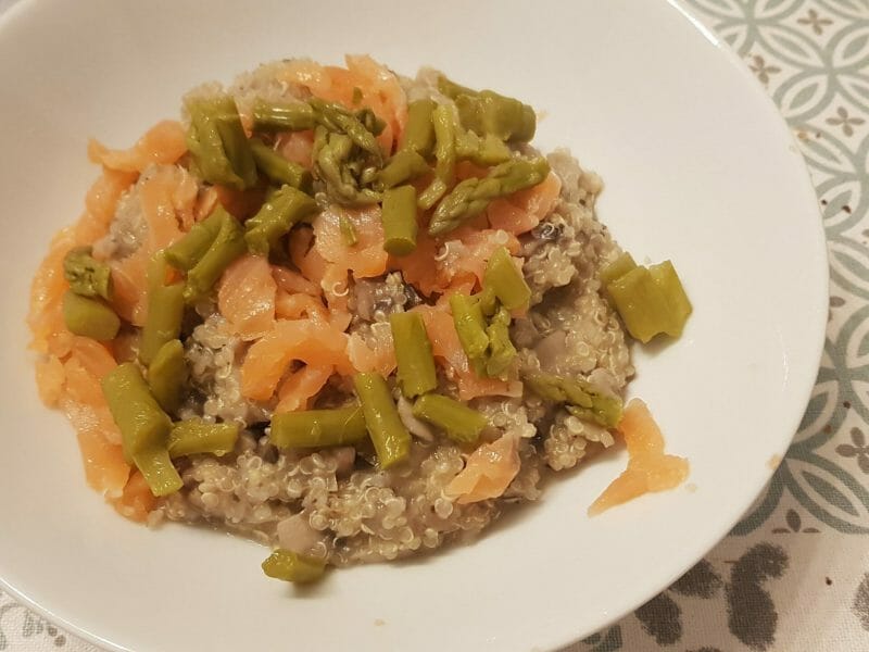 Cliquez pour zoomer ! Risotto de quinoa, courgettes et saumon Thermomix par nathpinceel