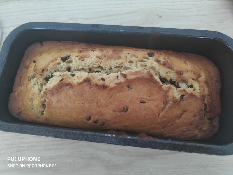 Cliquez pour zoomer ! Cake banane et pépites de chocolat Thermomix par matnanou1369