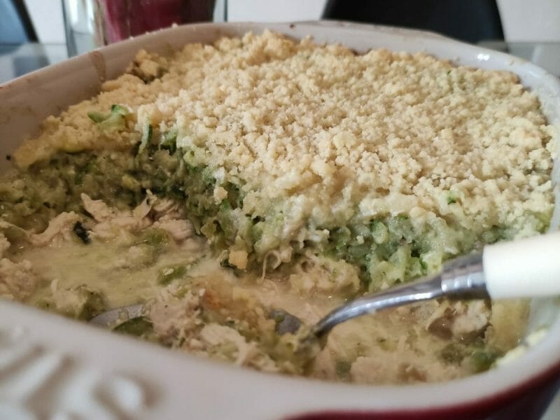 Cliquez pour zoomer ! Crumble poulet, courgettes et parmesan Thermomix par sarah54