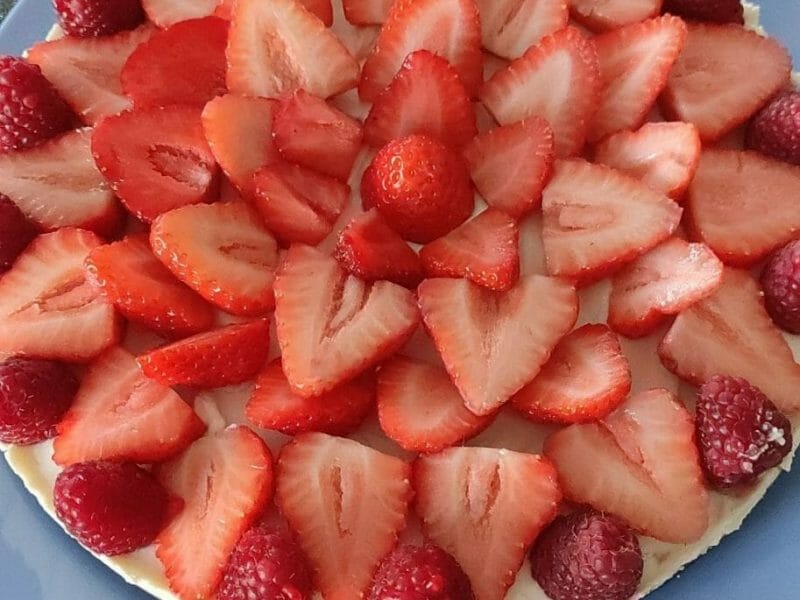 Cliquez pour zoomer ! Tarte aux fraises sans cuisson Thermomix par Laurie