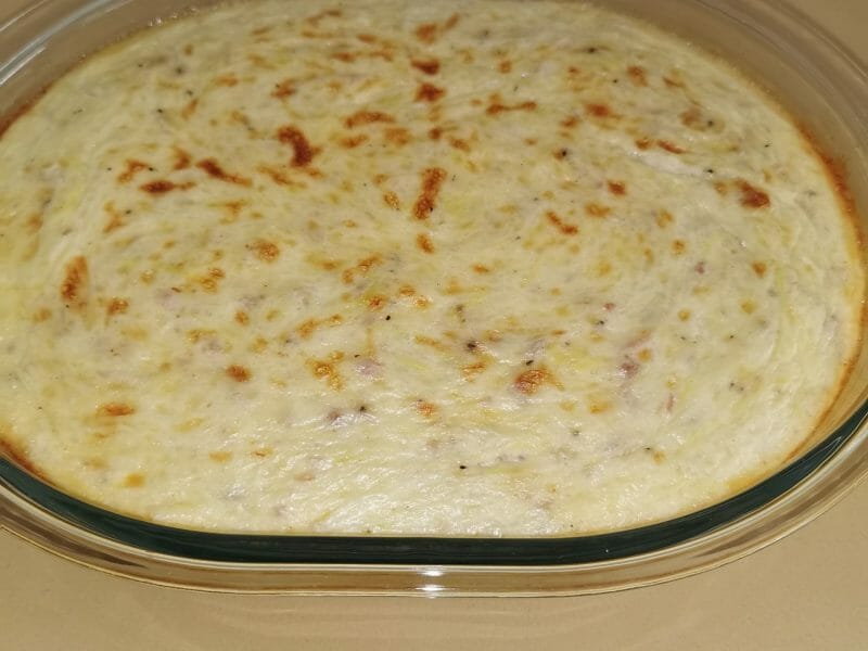 Cliquez pour zoomer ! Clafoutis de poireaux et lardons Thermomix par Sabine