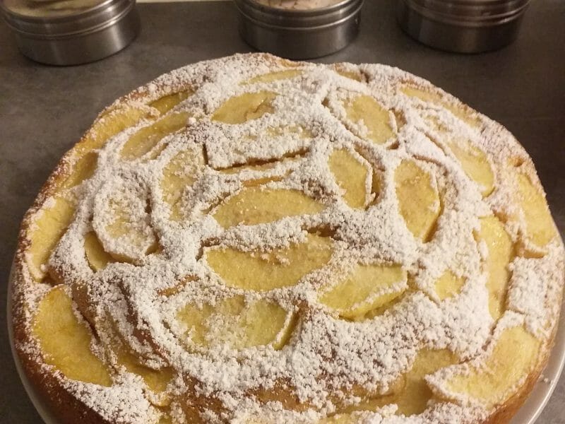 Cliquez pour zoomer ! Gâteau aux pommes et mascarpone Thermomix par Muriel