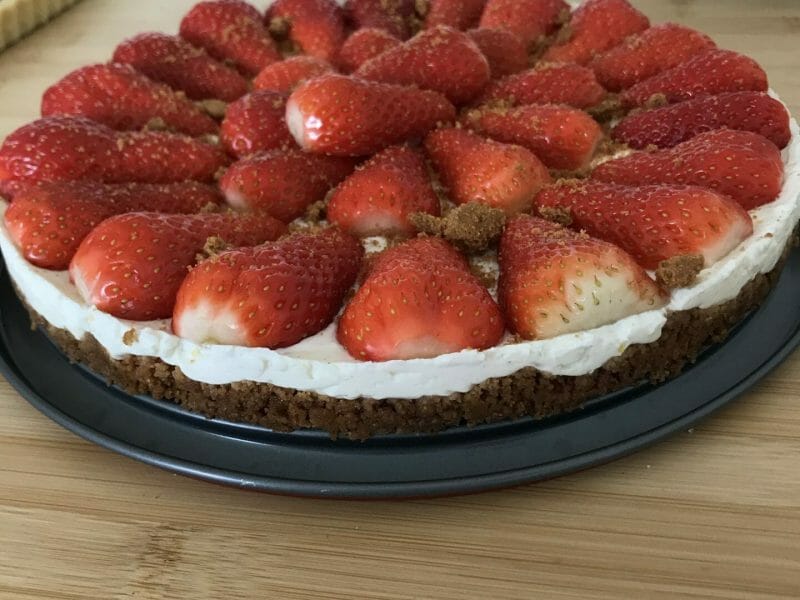 Cliquez pour zoomer ! Tarte aux fraises sans cuisson Thermomix par stegie
