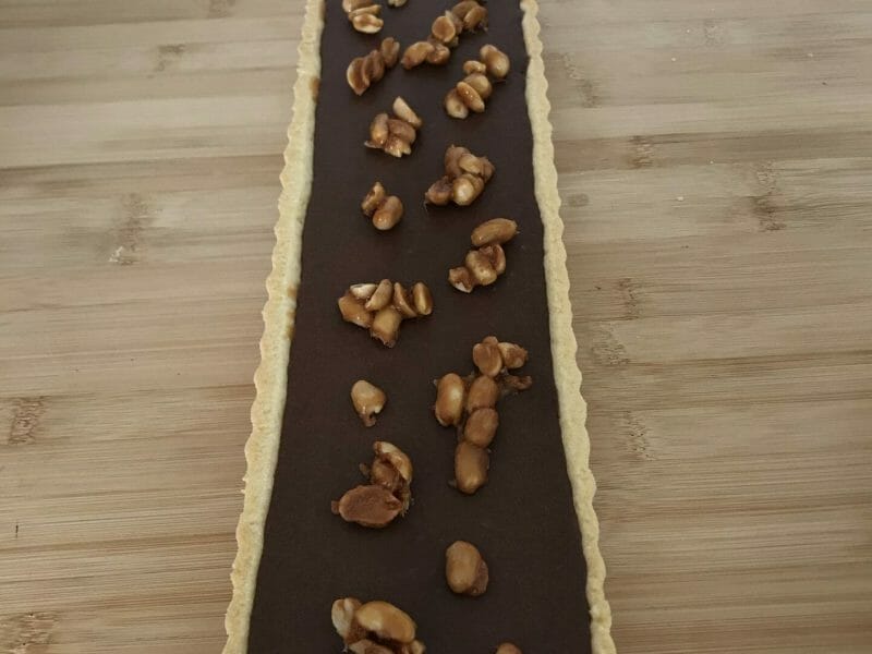 Cliquez pour zoomer ! Tarte au chocolat et cacahuètes caramélisées Thermomix par stegie