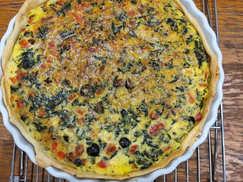 Cliquez pour zoomer ! Quiche aux épinards et au poivron rouge Thermomix par amy6