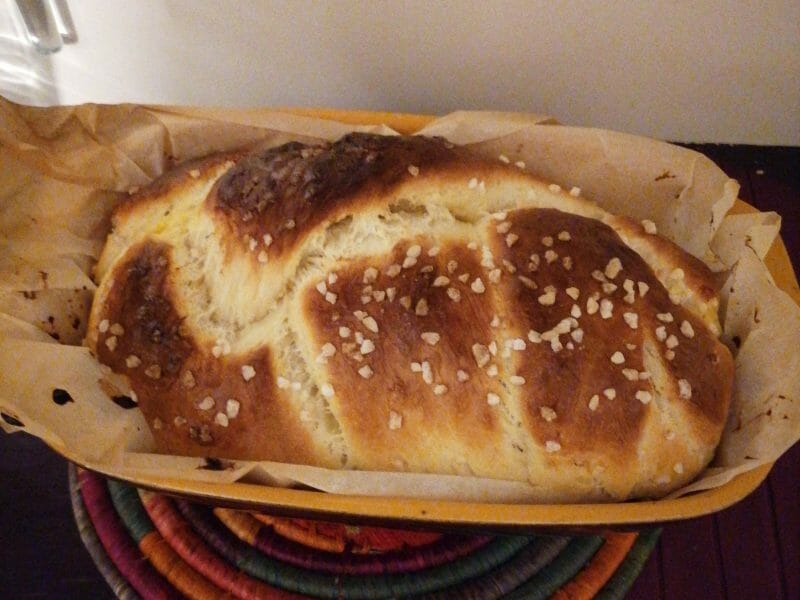 Cliquez pour zoomer ! Brioche tressée à la mie filante Thermomix par beth974