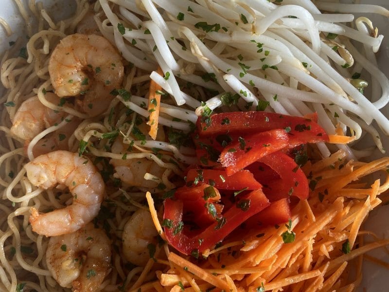 Cliquez pour zoomer ! Bo Bun de crevettes marinées Thermomix par cyria