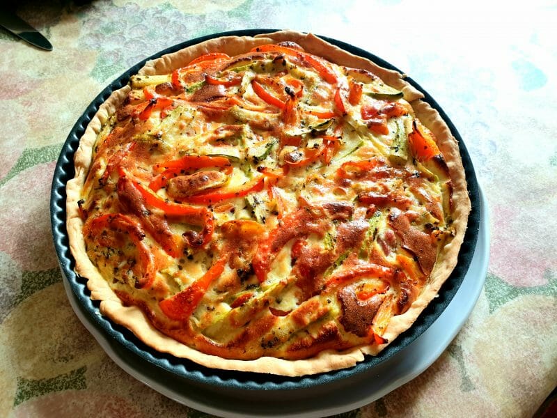 Cliquez pour zoomer ! Quiche poivrons et courgettes Thermomix par claraml