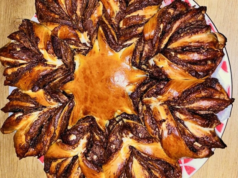 Cliquez pour zoomer ! Brioche étoilée au Nutella Thermomix par mariepierrev