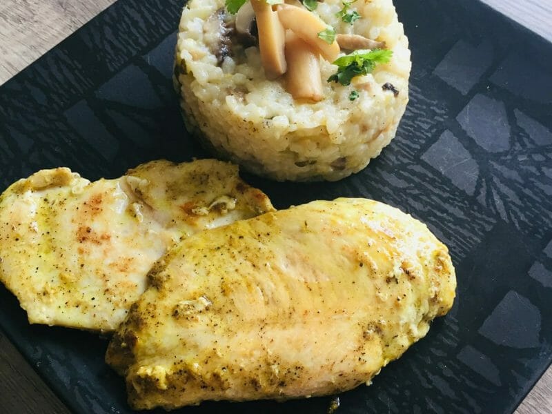 Cliquez pour zoomer ! Risotto champignons et courgettes Thermomix par sabrina1280