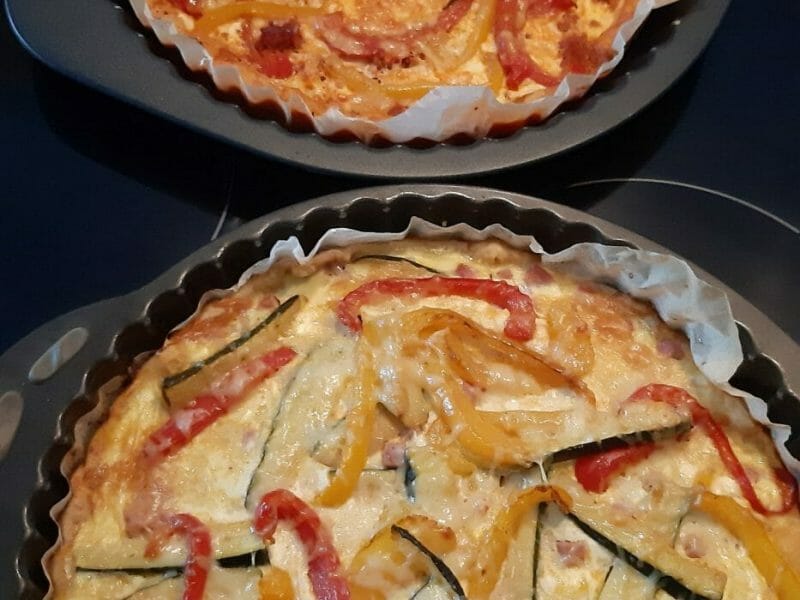 Cliquez pour zoomer ! Quiche poivrons et chorizo Thermomix par marie1617