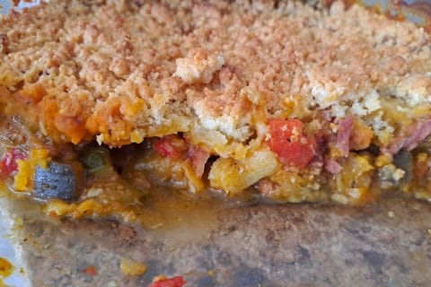 Cliquez pour zoomer ! Crumble aux légumes provençaux Thermomix par kath85