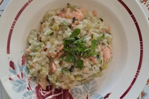 Cliquez pour zoomer ! Risotto courgettes saumon Thermomix par kath85
