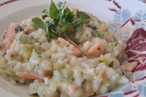 Cliquez pour zoomer ! Risotto courgettes saumon Thermomix par kath85