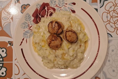 Cliquez pour zoomer ! Risotto aux Saint Jacques et poireaux Thermomix par kath85