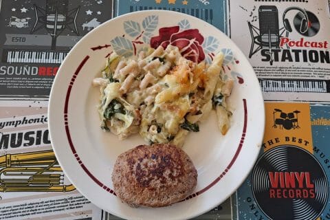 Cliquez pour zoomer ! Gratin de pâtes aux épinards et artichauts Thermomix par kath85