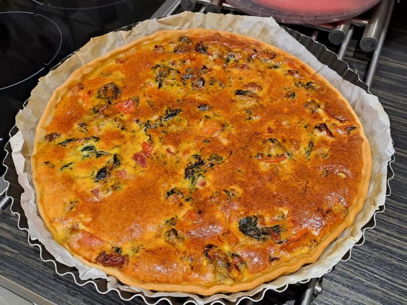 Cliquez pour zoomer ! Quiche aux épinards et au poivron rouge Thermomix par kath85