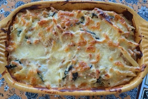 Cliquez pour zoomer ! Gratin de pâtes aux épinards et artichauts Thermomix par kath85