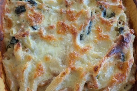 Cliquez pour zoomer ! Gratin de pâtes aux épinards et artichauts Thermomix par kath85