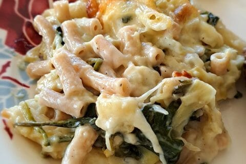 Cliquez pour zoomer ! Gratin de pâtes aux épinards et artichauts Thermomix par kath85