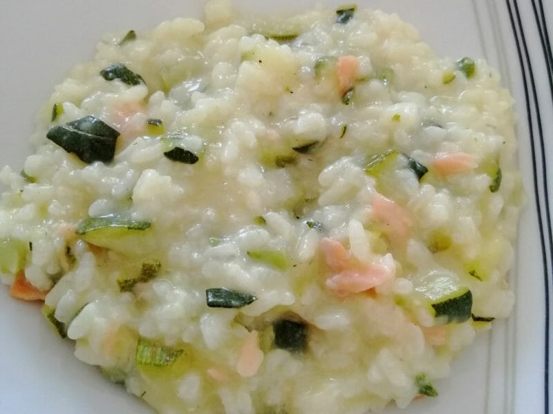 Cliquez pour zoomer ! Risotto courgettes saumon Thermomix par cindy85000