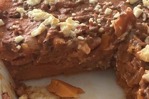 Cliquez pour zoomer ! Casserole de patates douces à la viande hachée et fêta Thermomix par wawa2020