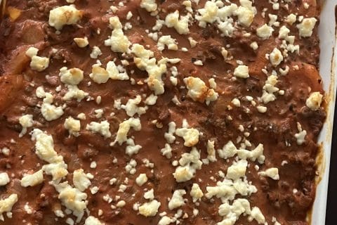 Cliquez pour zoomer ! Casserole de patates douces à la viande hachée et fêta Thermomix par wawa2020