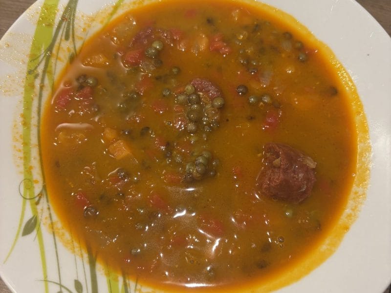 Cliquez pour zoomer ! Soupe de lentilles au chorizo Thermomix par fan03