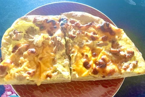 Cliquez pour zoomer ! Fougasse chèvre et lardons Thermomix par Elodieleia