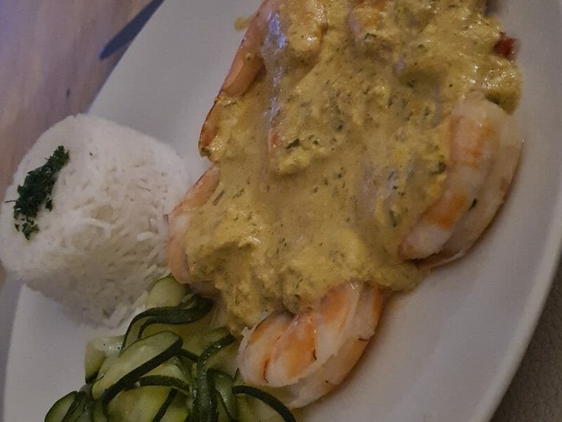 Cliquez pour zoomer ! Curry de crevettes au lait de coco Thermomix par perrine_46