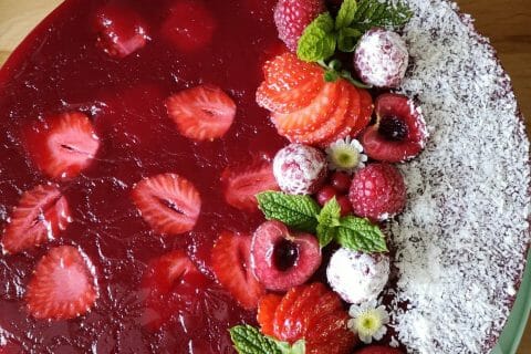 Cliquez pour zoomer ! Bavarois aux fraises Thermomix par meumeumette