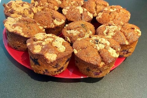Cliquez pour zoomer ! Muffins aux mûres façon crumble Thermomix par carinette56