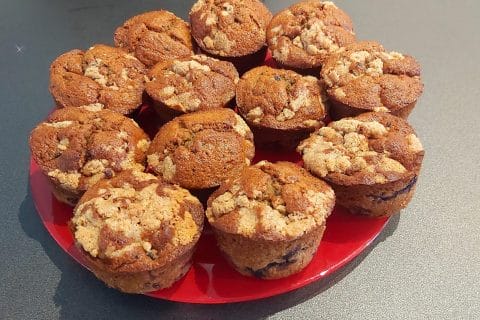 Cliquez pour zoomer ! Muffins aux mûres façon crumble Thermomix par carinette56