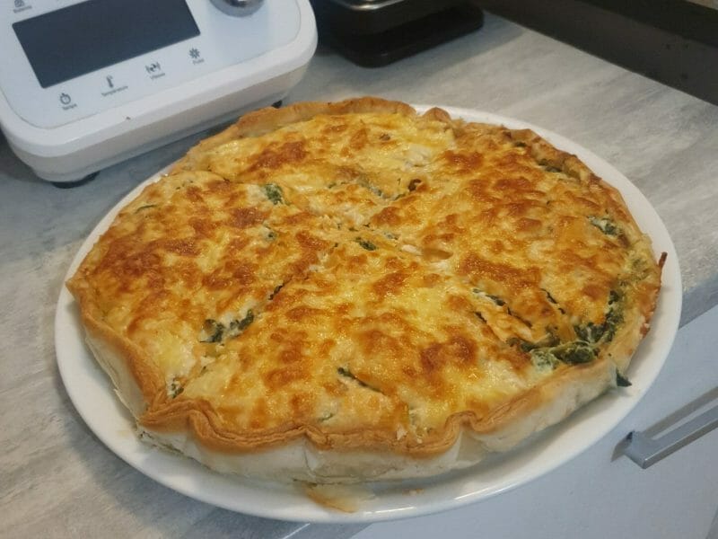 Tarte épinards, saumon et chèvre Thermomix par delphinedd1301