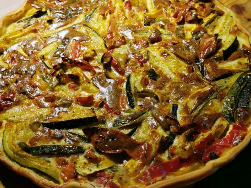Cliquez pour zoomer ! Quiche poivrons et courgettes Thermomix par soph6770